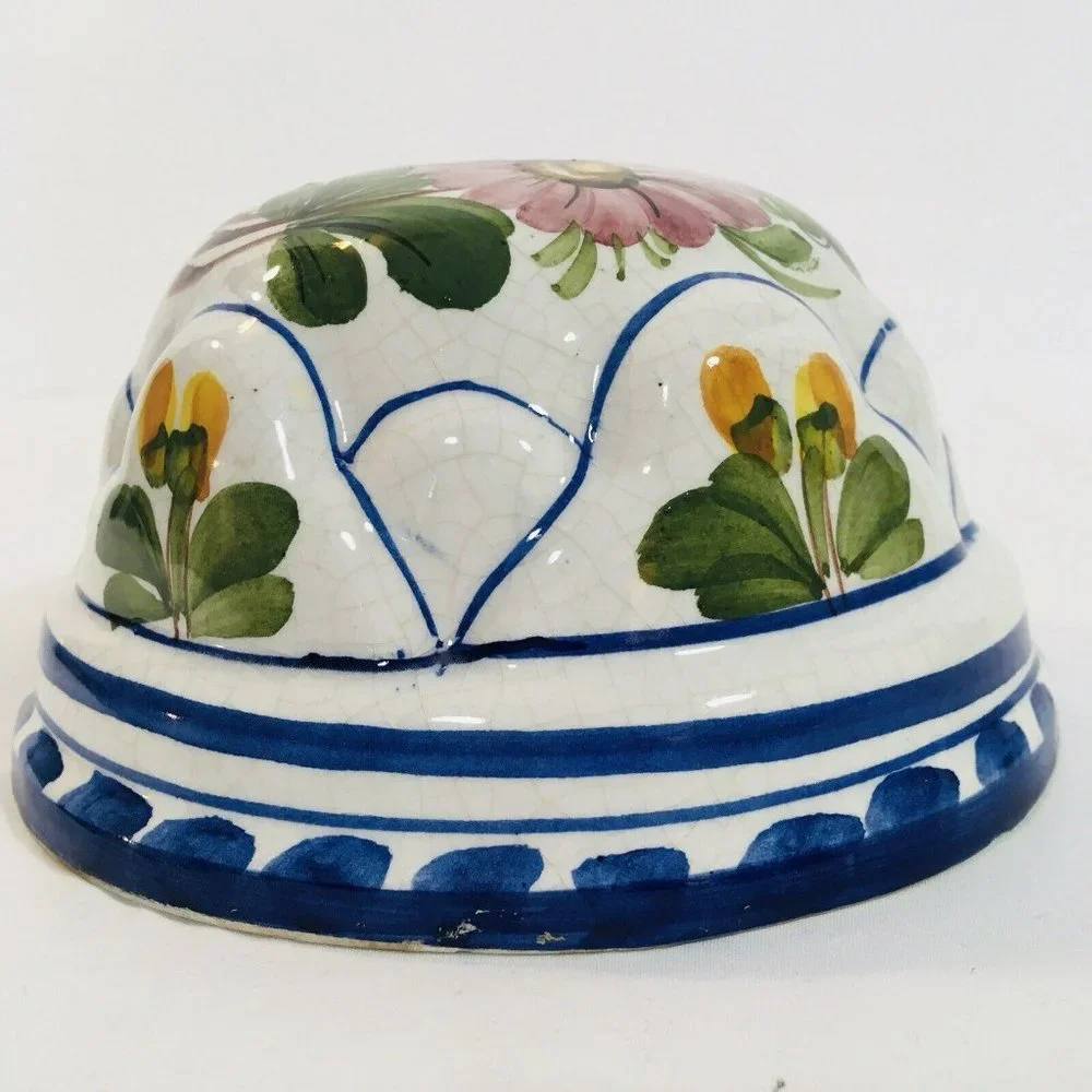 Three 3 Vtg 80’s ABC Ceramiche Bassano Hand PaintedItalian Dome Molds Hanging